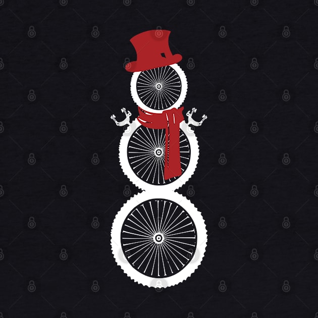 Cycling Snowman (White/Red) by p3p3ncil